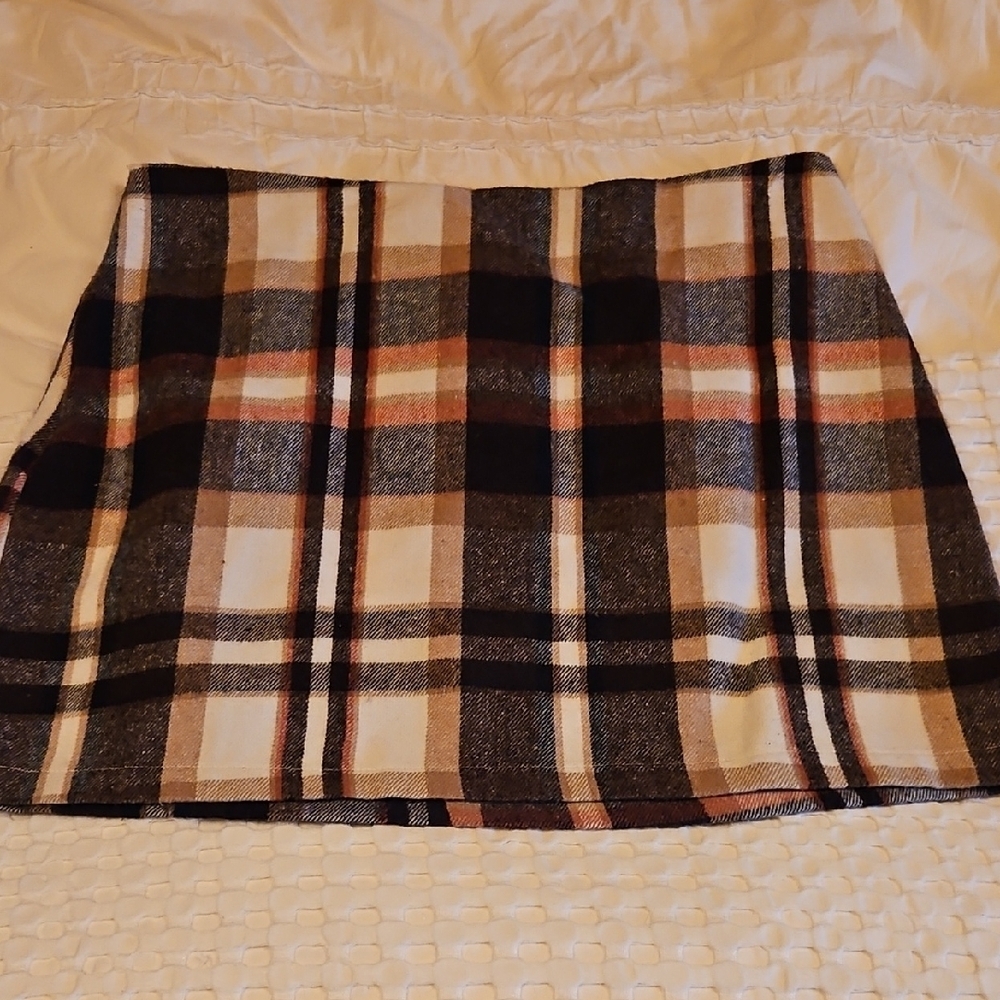 SHEIN Multicolor Plaid Mini Skirt
